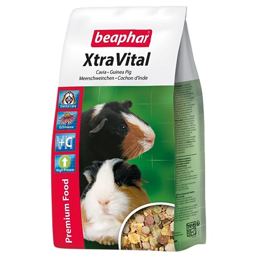 BEAPHAR - XtraVital Meerschweinchen Futter - Für Nager Und Kleinsäuger - Mit Alfalfa, Extra Vitamin C - Unterstützt Allgemeine Gesundheit - 1 kg von beaphar