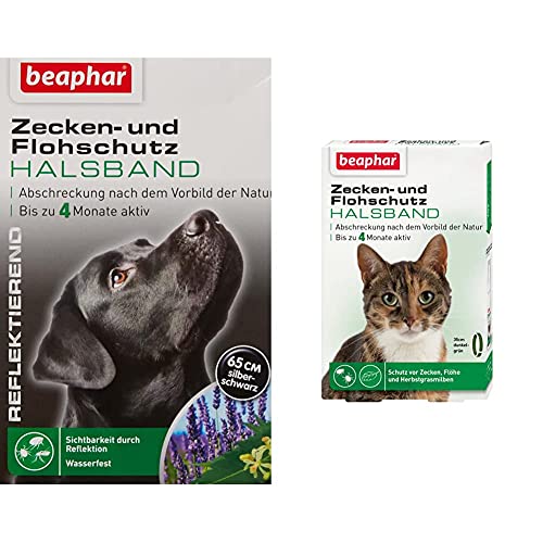 Zecken- & Flohschutz Halsband für Hunde | Zeckenschutz für Hunde | 1 STK & Flohschutz Halsband Katze | Schutz vor Zecken Flöhen | Wirkt 4 Monate | Katzenhalsband mit Sicherheitsverschluss | Grün|35cm von beaphar