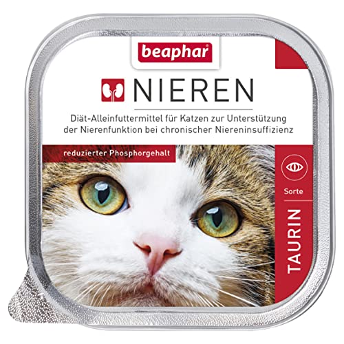 beaphar - Nierendiät Für Katzen - Diät-Alleinfuttermittel Zur Nierenunterstützung Bei Niereninsuffizienz - Reduzierter Phosphorgehalt - Mit Wertvollem Lachsöl - Taurin - 1x 100g von beaphar