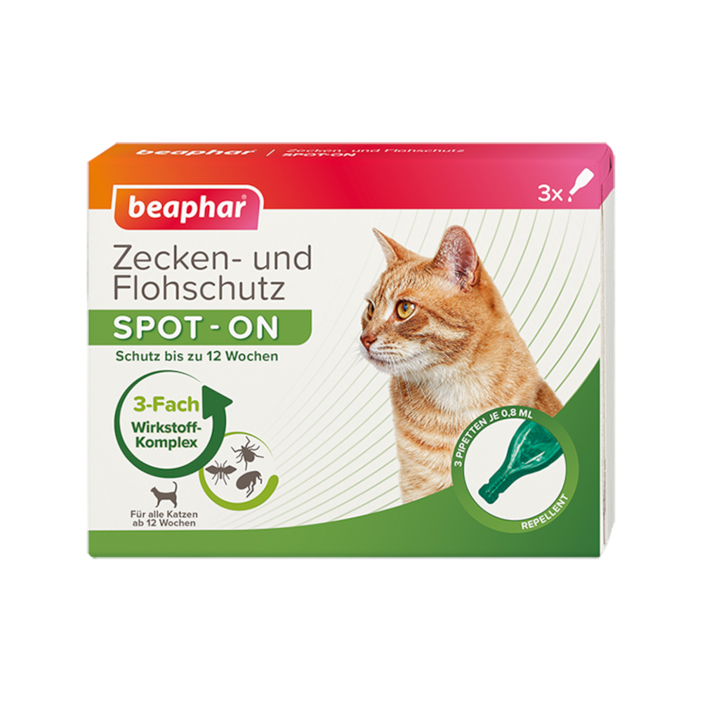 beaphar SPOT-ON für Katzen - 3 Pipetten x 0,8 ml beaphar SPOT-ON für Katzen - 3 Pipetten x 0,8 ml von beaphar