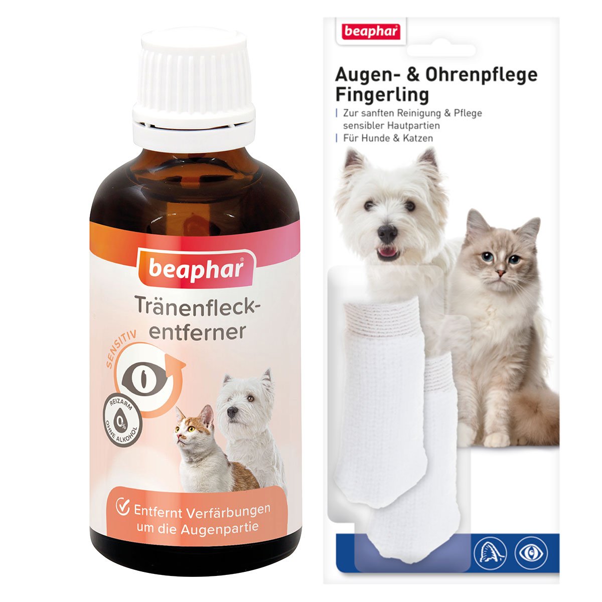 beaphar Sensitiv Tränenfleckentferner 50ml + Fingerling GRATIS von beaphar