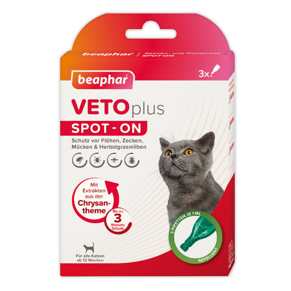beaphar VETOplus SPOT-ON für Katzen - Sparpaket: 6 Pipetten x 1 ml beaphar VETOplus SPOT-ON für Katzen - Sparpaket: 6 Pipetten x 1 ml von beaphar