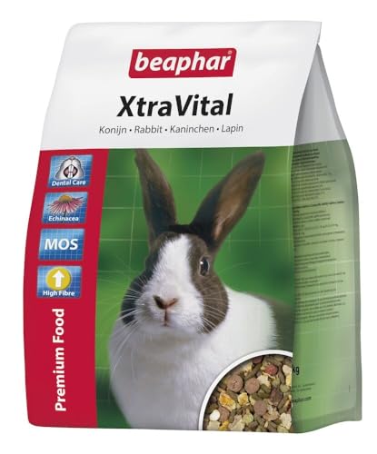 BEAPHAR - XtraVital Kaninchen Premium Futter - Für Nager Und Kleinsäuger - Mit Vitaminen, chelierten Mineralstoffen - Unterstützt Gesundheit Uund Wohlbefinden - 1 kg von beaphar