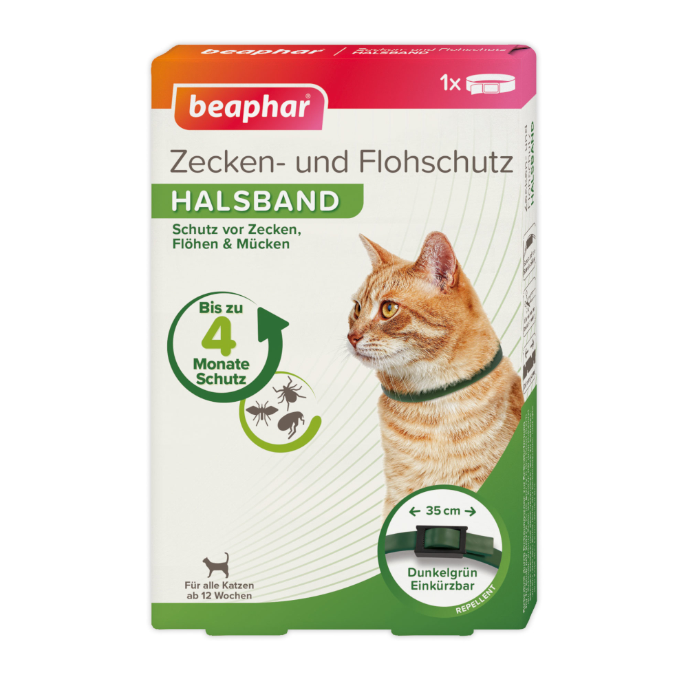 beaphar Zecken- & Flohschutz-Halsband für Katzen - 1 Stück beaphar Zecken- & Flohschutz-Halsband für Katzen - 1 Stück von beaphar