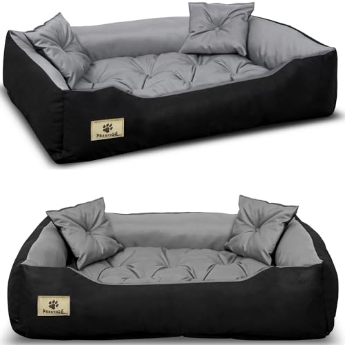 beeco STORE Hundebett Kleine Hunde | Waschbär & Wasserdicht Hundekissen | Größe: S-55x45, Farbe: Grau | Made in EU Nicht China | Außen & Innen | Hundesofa, Orthopädisches Hundebetten von beeco STORE