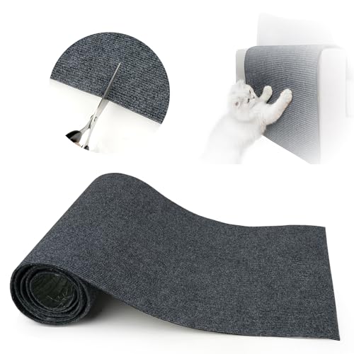 beijieaiguo Kratzmatte Katze, 200 * 40cm Selbstklebende Kratzmatte Kratzschutz Sofa Katze Kratzteppich Katzen für Möbel Couch Sofa Wand (Hellgrau, 200 * 40cm) von beijieaiguo