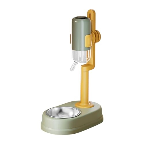 Automatische Zubringer für Haustiere, automatische Zubringer für Feeder, 750 ml Haustier Wasserspender, automatische Zubringer Hundeschale Set, abnehmbare Hundewasserflasche mit einstellbarer Höhe, von bellv