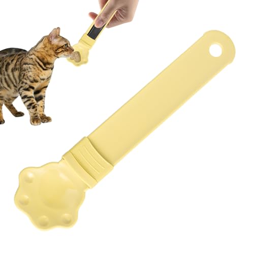 Cat Strip Feeder - Cat Paw Shape Cat Snack Scoop Pet Feeder Squeeze Spoon - Pet Feeder and Lickable Cat Food Dispenser, Cat Treats Spoon for Wet Cat Treats and Pet Cat Dog Feeding Bellv von bellv