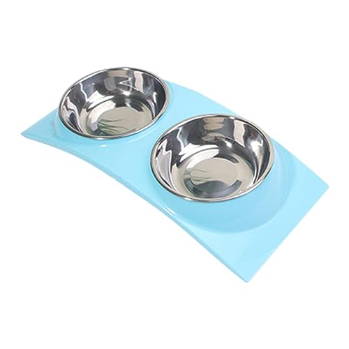 Erhöhter Futternapf Welpe Keramik Futternapf Futter Wasser Set Haustier Schalen mit Holzständer Keramik Erhöhtes Katzenfutter geneigter Hundenapf mit bequemer Fütterung Porzellan Pet Feeder Bowl für von bellv