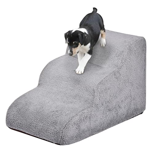 Hundebett-Stufen, 3-stöckiges Haustierbett, Treppe mit Vakuumkompression, hochdichter, waschbarer Schaumstoff, für Hunde und Katzen, Leiter, rutschfest, flexibel, Katzenbett, Rampe für Katze, Hund, von bellv