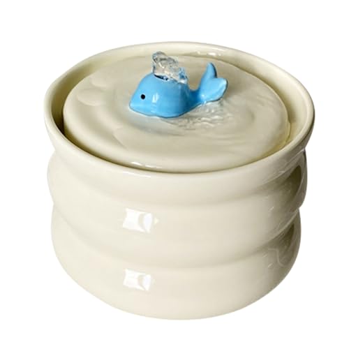 Hundebrunnen Wasser, 0.8L Gefilterte Kity Wasserbrunnen Schüssel, Haustier Wasserbrunnen mit Abnehmbarer Pumpe, Einfach einzurichten Schwerkraft Haustier Wasserspender, Wasser Trinkbrunnen Outdoor für von bellv