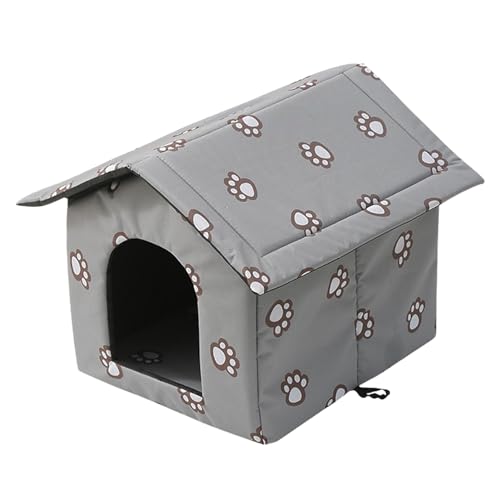 Kitty Bed Home, Wetterfester Unterschlupf mit Wärmedämmung, Outdoor-Kitty-Haus, isoliertes Katzenhaus Gemütliche Indoor-Katzenhöhle, belüftetes Haustierhaus, Unterschlupf für drinnen und draußen, von bellv