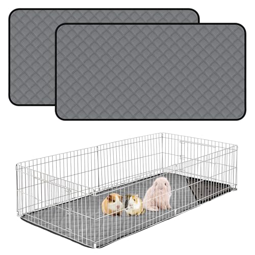 beueyfr Meerschweinchen-Käfigeinlagen, schnell saugfähig, Meerschweinchen-Fleece-Einstreu für Mittelwesten- und C&C-Käfige mit auslaufsicherem Boden für Kleintiere, 61 x 121 x 5 cm von beueyfr