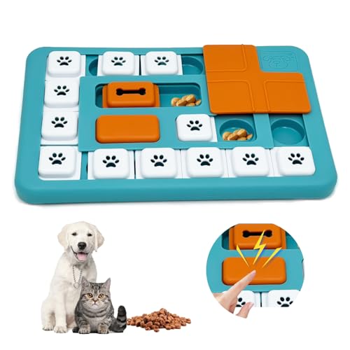 beyourchoi Hundespielzeug Intelligenz Denkspiele für Hunde, Intelligenzspielzeug für Hunde, Hunde Intelligenzspielzeug für kleine/mittlere/große Hunde/Welpen/Katzen (L1 blau-grün) von beyourchoi