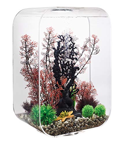 biOrb 72059 LIFE 60 MCR, transparent, 60 L - Aquarien-Set mit Filtersystem, mehrfarbige Beleuchtung, Keramik-Bodengrund aus robustem Acryl-Glas von biOrb