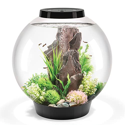 biOrb 72011 CLASSIC 60 LED schwarz - dekoratives Aquarium Komplett-Set mit Filter-System, LED-Beleuchtung und Keramik-Kies aus widerstandsfähigem Acryl-Glas von biOrb