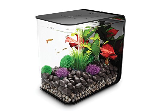 biOrb 72029 FLOW 15 LED in schwarz – elegantes Design-Aquarium Komplett-Set mit Filter-System, LED-Beleuchtung, Boden-Kies und Luftausströmer aus widerstandsfähigem Acryl-Glas von biOrb