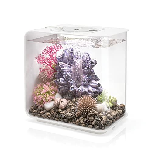 biOrb FLOW 15 LED, weiß (15 Liter) - rechtkantiges Design-Aquarium aus Acryl, Set mit Filter-System, LED-Beleuchtung, Boden-Kies, Luftausströmer von biOrb