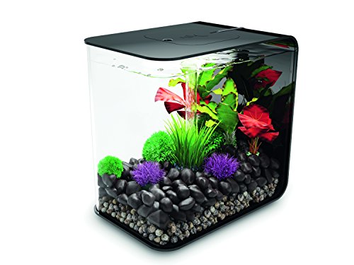 biOrb FLOW 15 LED in schwarz – elegantes Design-Aquarium Komplett-Set mit Filter-System, LED-Beleuchtung, Boden-Kies und Luftausströmer aus widerstandsfähigem Acryl-Glas von biOrb