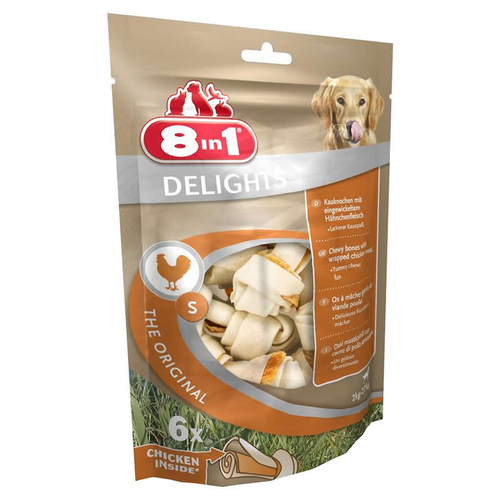 8in1 Delights Kauknochen S Beutel - 6 Stück 8in1 Delights Kauknochen S Beutel - 6 Stück