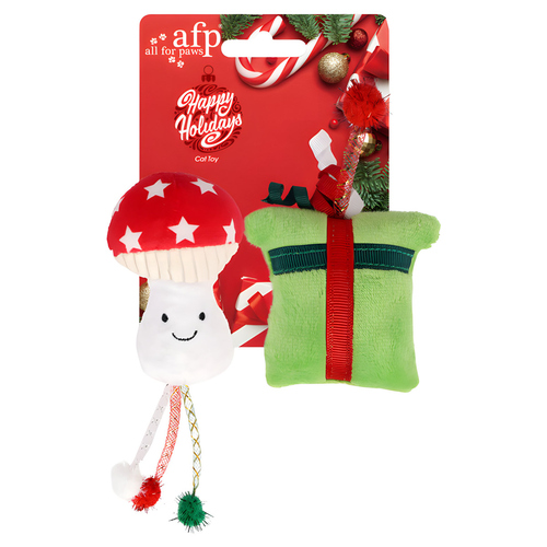 AFP Katzenspielzeug Happy Holidays Pilz & Geschenkbox 2er Pack AFP Katzenspielzeug Happy Holidays Pilz & Geschenkbox 2er Pack