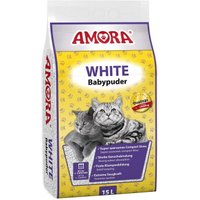Amora White Katzenstreu m. Babypuderduft 15 Liter Amora White Katzenstreu m. Babypuderduft 15 Liter