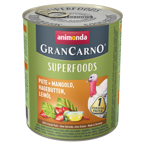 Animonda GranCarno Adult Superfood mit Pute & Mangold 800 g - 6 Stück Animonda GranCarno Adult Superfood mit Pute & Mangold 800 g - 6 Stück