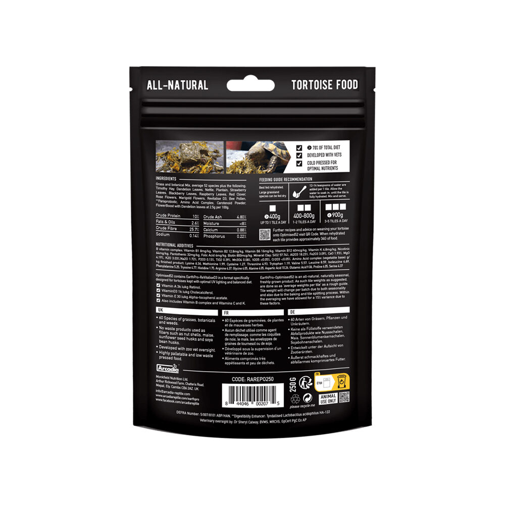 Arcadia Frisch Gepresstes Schildkrötenfutter Arcadia Frisch Gepresstes Schildkrötenfutter
