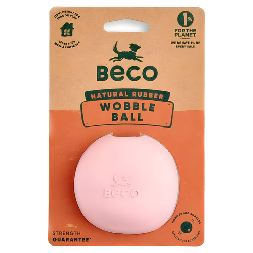 Beco Hundespielzeug Natural Rubber Wobble Ball rosa Beco Hundespielzeug Natural Rubber Wobble Ball rosa