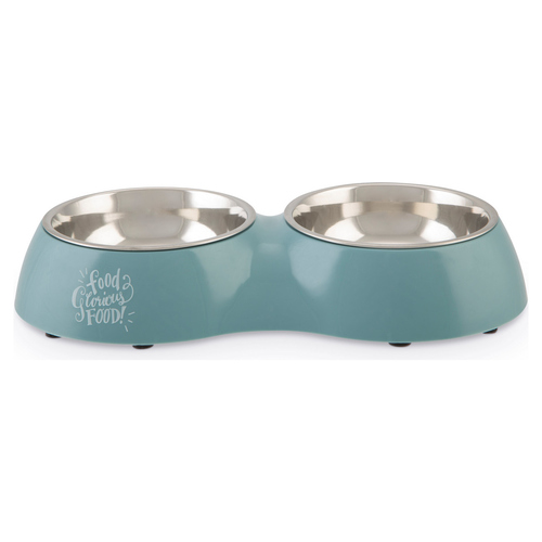 Beeztees Hunde Doppelnapf Glorius blau, Maße: 34 cm Beeztees Hunde Doppelnapf Glorius blau, Maße: 34 cm