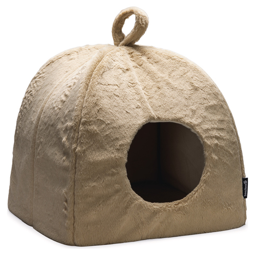 Beeztees Katzenhaus Moza aus Plüsch beige Beeztees Katzenhaus Moza aus Plüsch beige