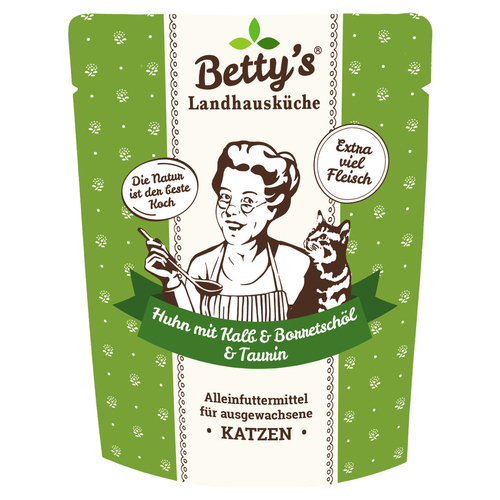 Bettys Landhausküche Huhn mit Kalb & Borretschöl 250 g - 6 Stück Bettys Landhausküche Huhn mit Kalb & Borretschöl 250 g - 6 Stück