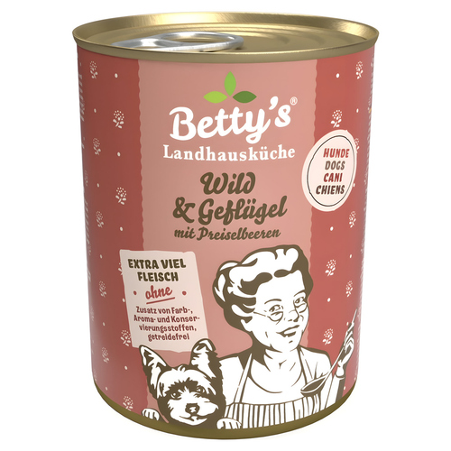 Bettys Landhausküche Wild & Geflügel mit Preiselbeeren 400 g - 6 Stück Bettys Landhausküche Wild & Geflügel mit Preiselbeeren 400 g - 6 Stück