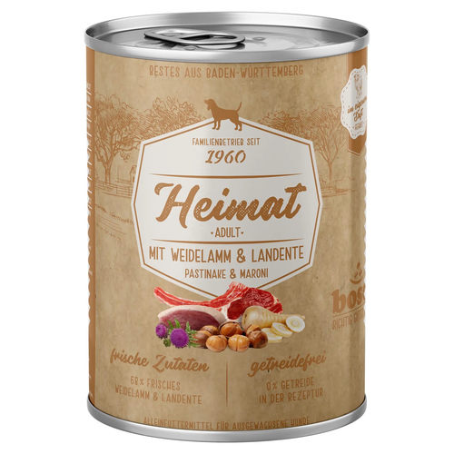 Bosch Heimat Adult mit Weidelamm & Landente 400 g - 12 Stück Bosch Heimat Adult mit Weidelamm & Landente 400 g - 12 Stück