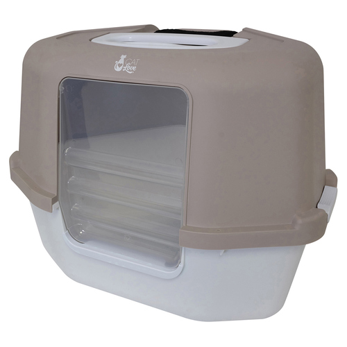 Cat Love Ecktoilette grau Cat Love Ecktoilette grau