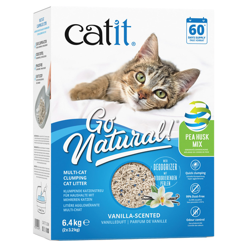 Catit Go Natural! Katzenstreu Erbsenhülsen und Bentonit-Ton 6,4 kg Catit Go Natural! Katzenstreu Erbsenhülsen und Bentonit-Ton 6,4 kg