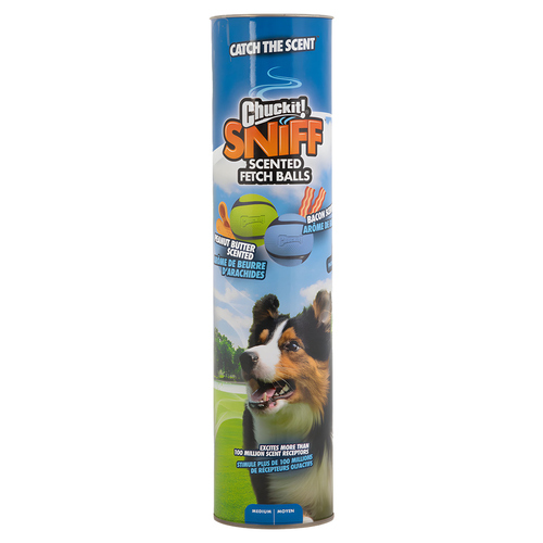 Chuckit! Hundespielzeug Sniff Fetch Ball Bacon & Peanut Butter - 4er Pack Chuckit! Hundespielzeug Sniff Fetch Ball Bacon & Peanut Butter - 4er Pack