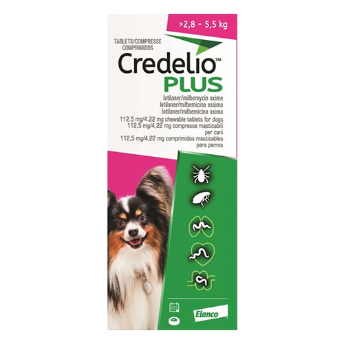 Credelio Plus For Small Dog 2.8-5.5kg Pink 12 Chews