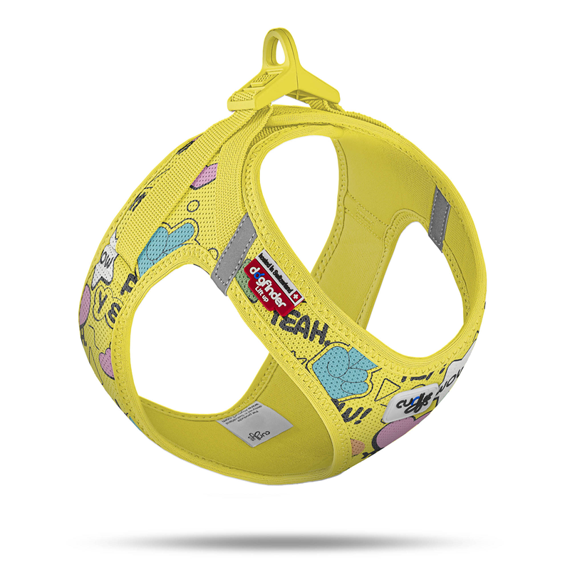 Curli Clasp Vest Geschirr SE25 Comic Yellow - 3XS Curli Clasp Vest Geschirr SE25 Comic Yellow - 3XS