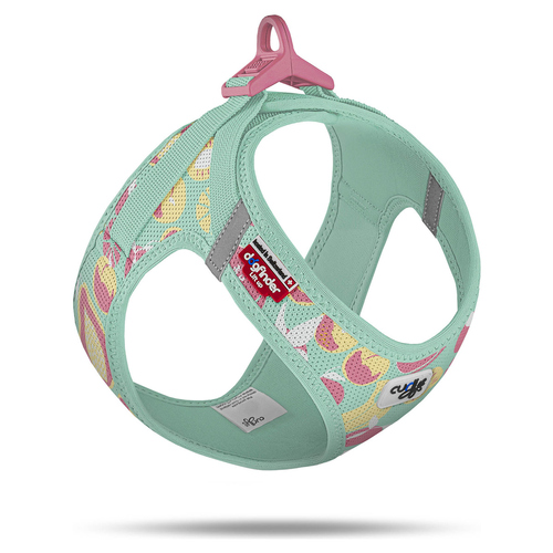 Curli Vest Harness Air-Mesh Geschirr LE26 Fruits türkis, Größe: XS Curli Vest Harness Air-Mesh Geschirr LE26 Fruits türkis, Größe: XS