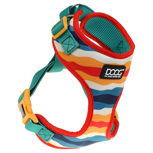 DOOG Neopren Geschirr Scout rot/gelb/blau, Größe: XS DOOG Neopren Geschirr Scout rot/gelb/blau, Größe: XS