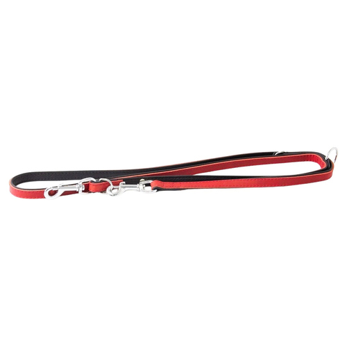 Das Lederband Hundeführleine Vancouver Red/Black, Maße: 200 cm / 18 mm Das Lederband Hundeführleine Vancouver Red/Black, Maße: 200 cm / 18 mm
