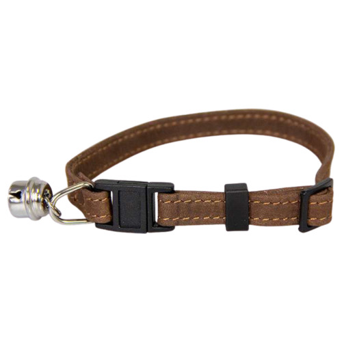 Das Lederband Katzenhalsband mit Klick-Verschluss Mocca Das Lederband Katzenhalsband mit Klick-Verschluss Mocca