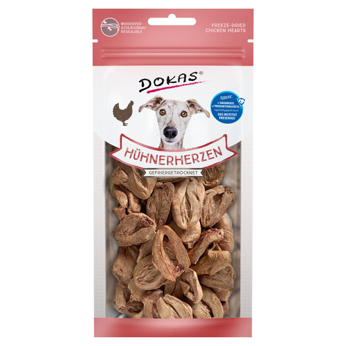 Dokas Hühnerherzen gefriergetrocknet 22 g - 8 Stück - Sparpaket Dokas Hühnerherzen gefriergetrocknet 22 g - 8 Stück - Sparpaket