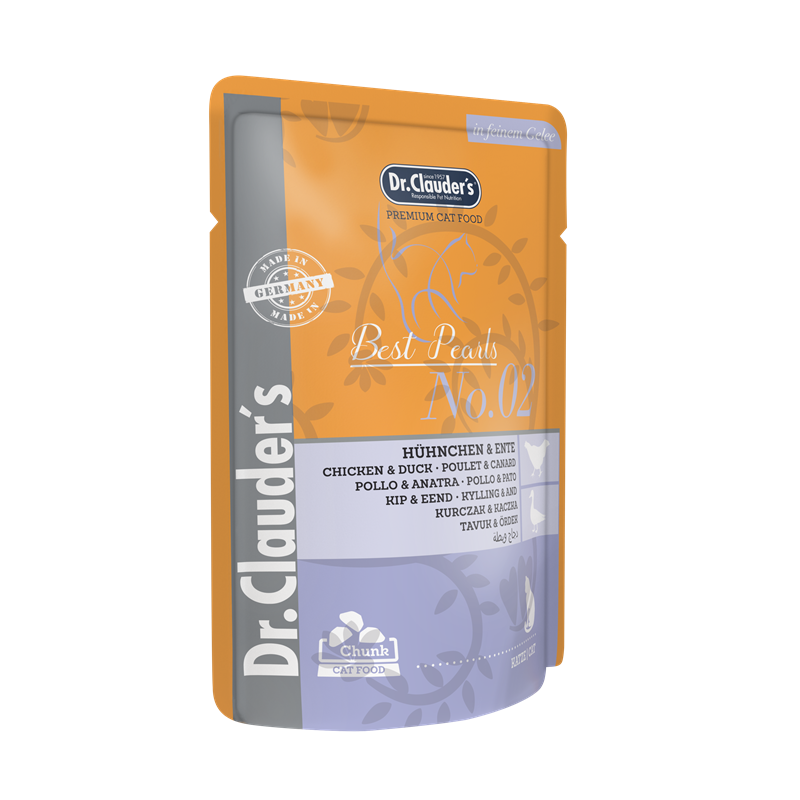 Dr Clauder Nassfutter für Katze High Premium Standbeutel 100g x 20 Stk - Sparpaket: 20 x 100 g , Hühnchen & Ente Dr Clauder Nassfutter für Katze High Premium Standbeutel 100g x 20 Stk - Sparpaket: 20 x 100 g , Hühnchen & Ente