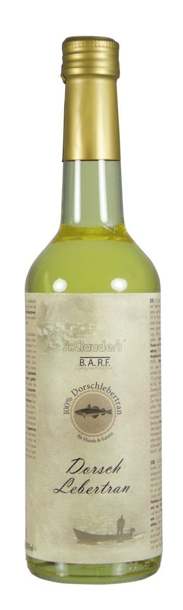 Dr. Clauder's BARF Reiner Dorschlebertran Nahrungsergänzung für Hunde & Katzen 500 ml