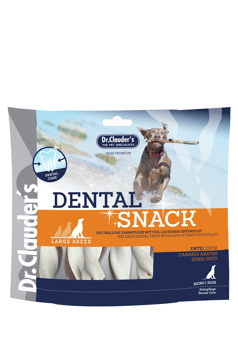 Dr. Clauder's Dental Snack Hundesnacks Ente Large Breed 6 x 500 Gramm