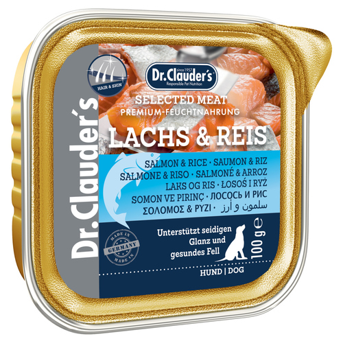 Dr. Clauders Selected Meat mit Lachs & Reis 100 g - 30 Stück Dr. Clauders Selected Meat mit Lachs & Reis 100 g - 30 Stück