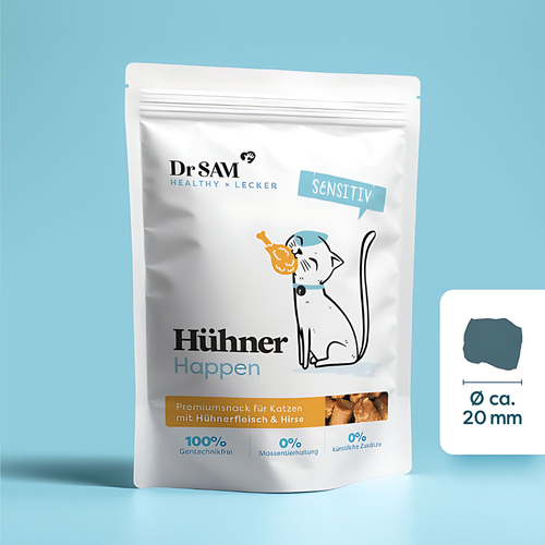Dr. Sam Hühner Happen für Katzen, Inhalt: 80 g Dr. Sam Hühner Happen für Katzen, Inhalt: 80 g