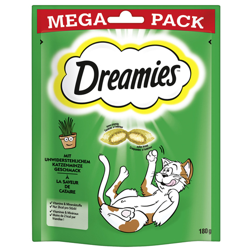 Dreamies Mega Pack mit Katzenminze Geschmack 180 g - 4 Stück Dreamies Mega Pack mit Katzenminze Geschmack 180 g - 4 Stück